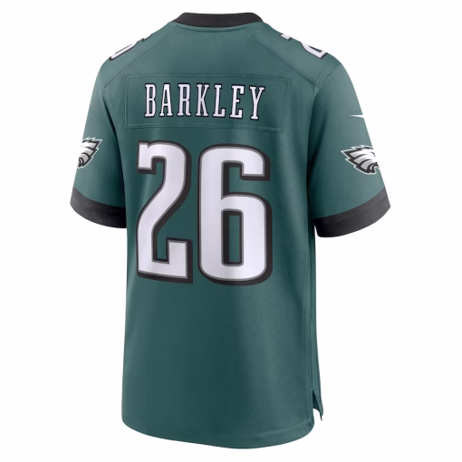 Saquon Barkley Philadelphia Eagles Nike Super Bowl LIX Game Player Jersey – Midnight Green - Image 3