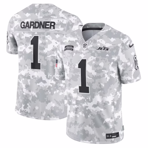 Sauce Gardner New York Jets Nike 2024 Salute to Service Limited Jersey – Arctic Camo