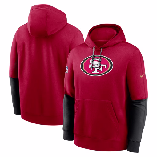 San Francisco 49ers Nike 2024 Sideline Club Pullover Hoodie – Scarlet