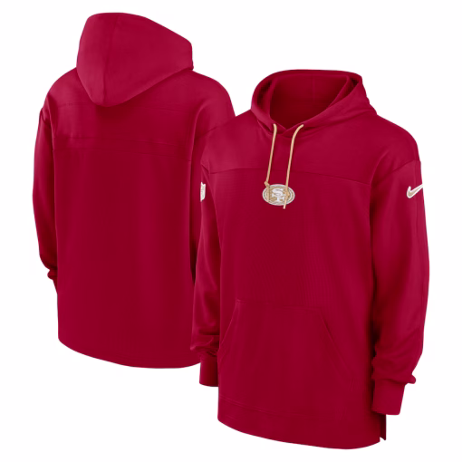 San Francisco 49ers Nike Sideline Jersey Performance Pullover Hoodie – Scarlet