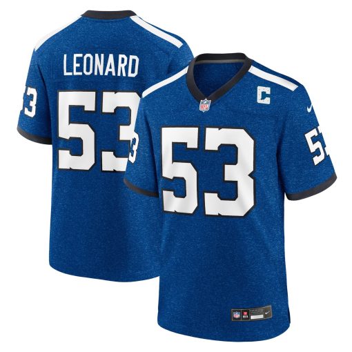 Shaquille Leonard Indianapolis Colts Nike Indiana Nights Alternate Game Jersey – Royal
