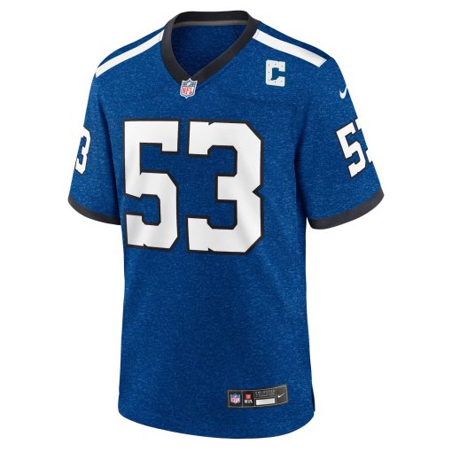 Shaquille Leonard Indianapolis Colts Nike Indiana Nights Alternate Game Jersey – Royal - Image 2