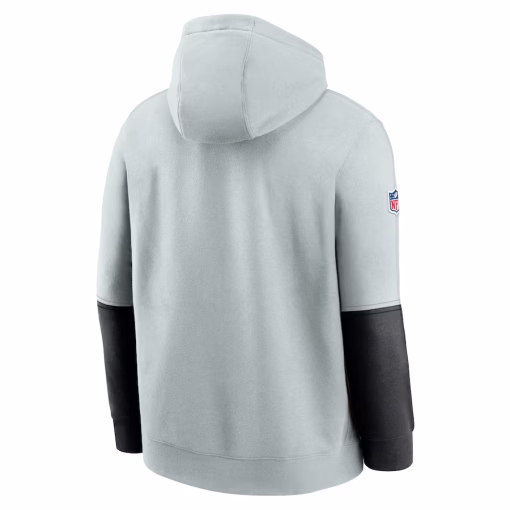Las Vegas Raiders Nike 2024 Sideline Club Pullover Hoodie – Silver - Image 3