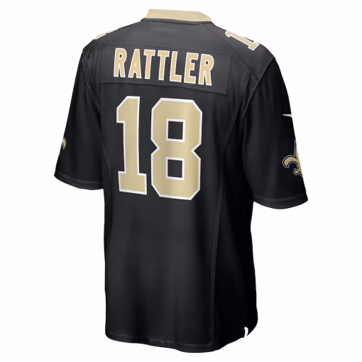 Spencer Rattler New Orleans Saints Nike Game Jersey – Black - Image 3