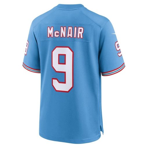 Steve McNair Tennessee Titans Nike Oilers Throwback Retired Player Game Jersey – Light Blue - Image 3