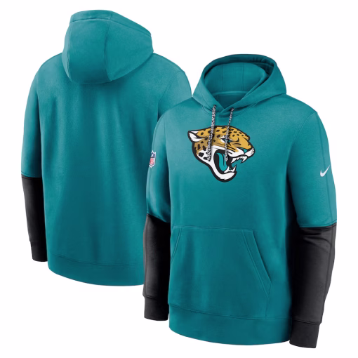 Jacksonville Jaguars Nike 2024 Sideline Club Pullover Hoodie – Teal
