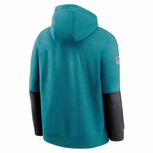 Jacksonville Jaguars Nike 2024 Sideline Club Pullover Hoodie – Teal - Image 3