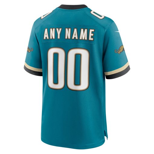 Jacksonville Jaguars Nike Prowler Throwback Custom Game Jersey – Teal - Image 3