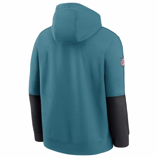 Jacksonville Jaguars Nike Throwback Alternate Logo Team Issue Club Pullover Hoodie – Teal - Image 3