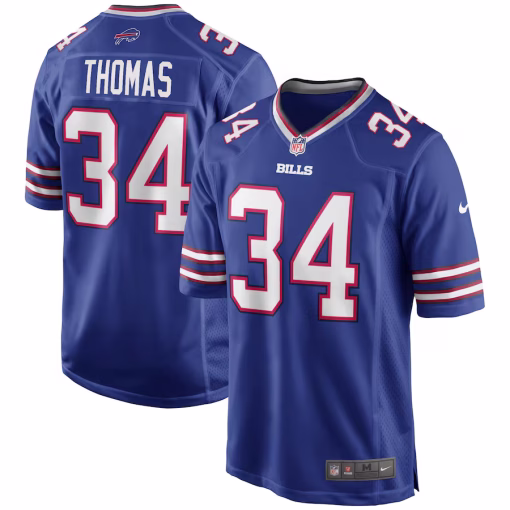 Thurman Thomas Buffalo Bills Nike Game Retired Player Jersey – Royal