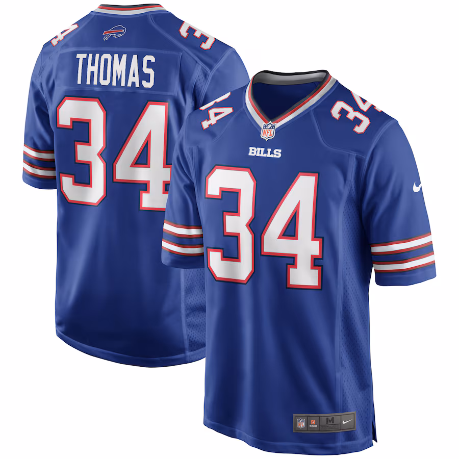 Thurman Thomas Buffalo Bills Nike Game Retired Player Jersey – Royal
