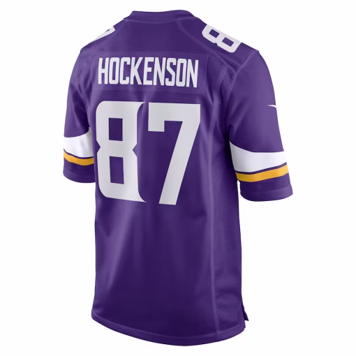T.J. Hockenson Minnesota Vikings Nike Game Player Jersey – Purple - Image 3