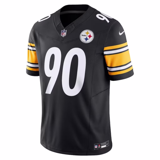 Men’s Pittsburgh Steelers T.J. Watt Nike Black Vapor F.U.S.E. Limited Jersey - Image 2
