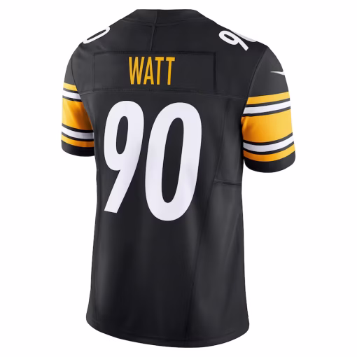 Men’s Pittsburgh Steelers T.J. Watt Nike Black Vapor F.U.S.E. Limited Jersey - Image 3