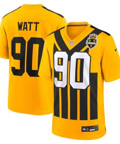 T.J. Watt Pittsburgh Steelers Nike Alternate 1933 Throwback Game Jersey – Gold