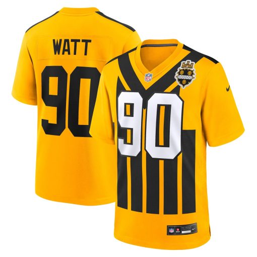 T.J. Watt Pittsburgh Steelers Nike Alternate 1933 Throwback Game Jersey – Gold