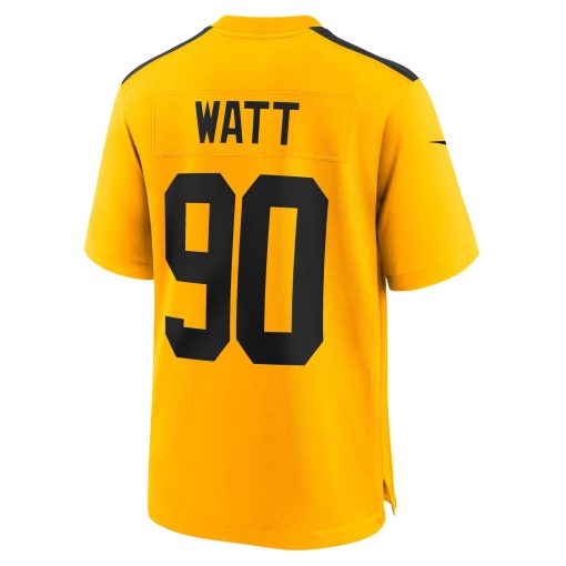 T.J. Watt Pittsburgh Steelers Nike Alternate 1933 Throwback Game Jersey – Gold - Image 3