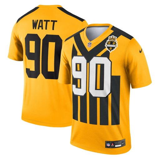 T.J. Watt Pittsburgh Steelers Nike Alternate 1933 Throwback Legend Player Performance Top – Gold