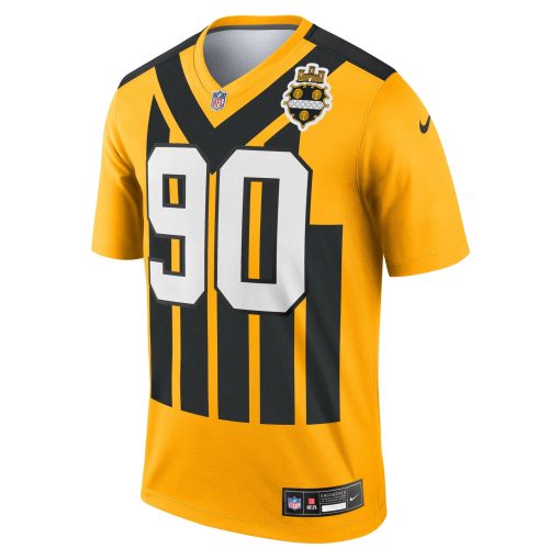 T.J. Watt Pittsburgh Steelers Nike Alternate 1933 Throwback Legend Player Performance Top – Gold - Image 2