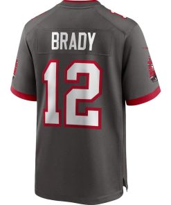 Alternative view of Tom Brady Tampa Bay Buccaneers Nike Alternate Game Jersey – Pewter