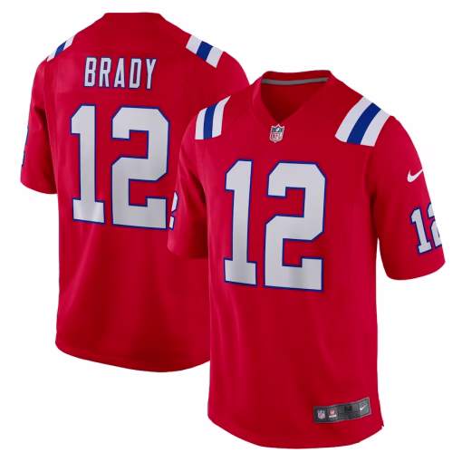 Tom Brady New England Patriots Nike Retired Game Jersey – Red