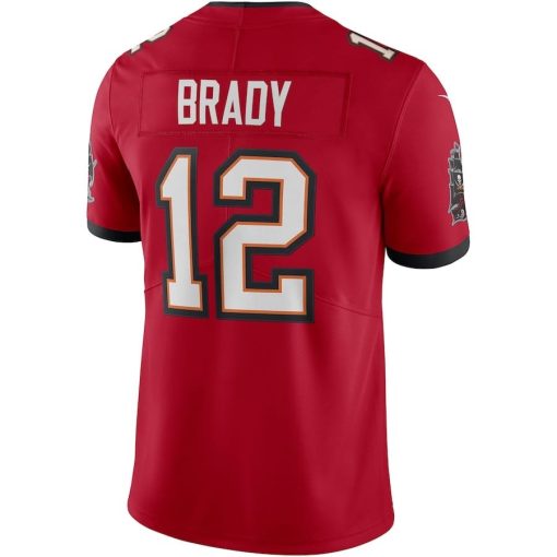 Tom Brady Tampa Bay Buccaneers Nike Vapor Limited Jersey – Red - Image 3