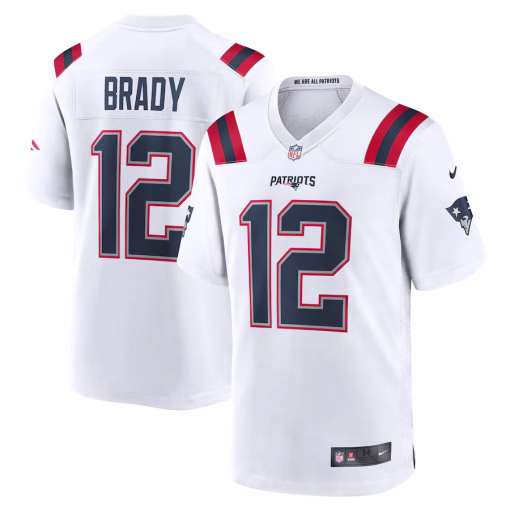 Tom Brady New England Patriots Nike Retired Game Jersey – White