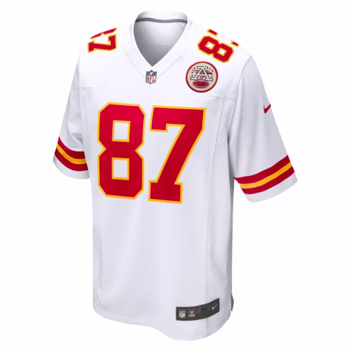 Men’s Kansas City Chiefs Travis Kelce Nike White Player Game Jersey - Image 2