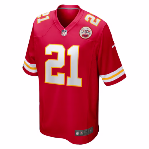 Men’s Kansas City Chiefs Trent McDuffie Nike Red Player Game Jersey - Image 2