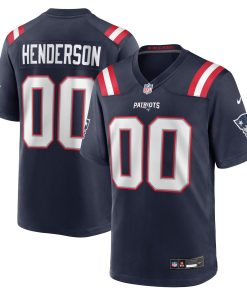 TreVeyon Henderson New England Patriots Nike 2025 NFL Draft Game Jersey – Navy