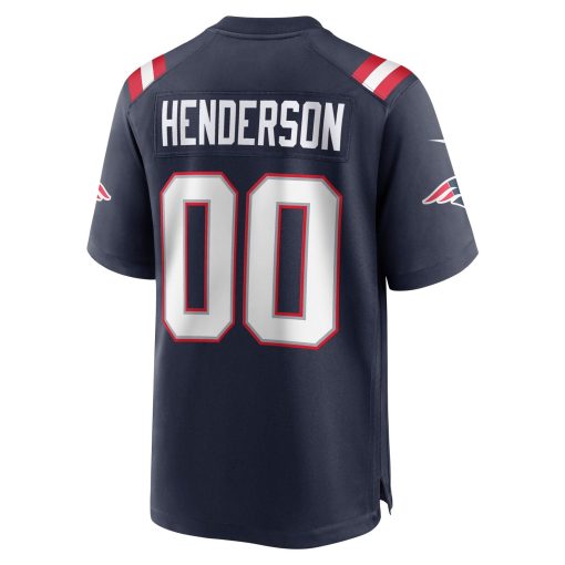TreVeyon Henderson New England Patriots Nike 2025 NFL Draft Game Jersey – Navy - Image 3