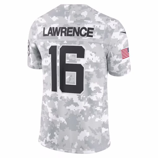 Trevor Lawrence Jacksonville Jaguars Nike 2024 Salute to Service Limited Jersey – Arctic Camo - Image 3