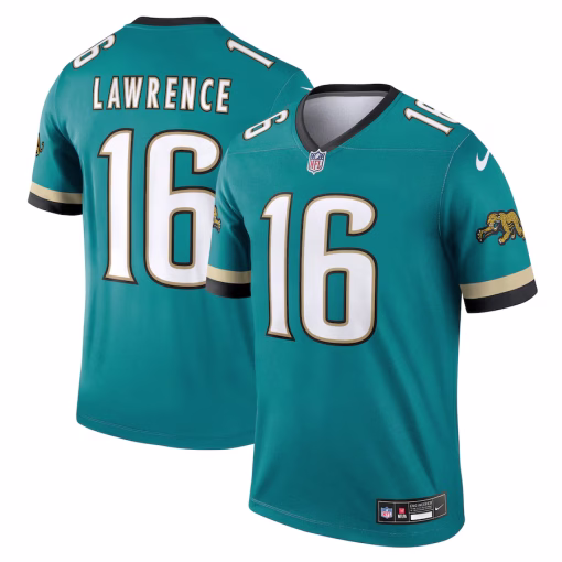 Trevor Lawrence Jacksonville Jaguars Nike Alternate Legend Player Performance Top – Teal