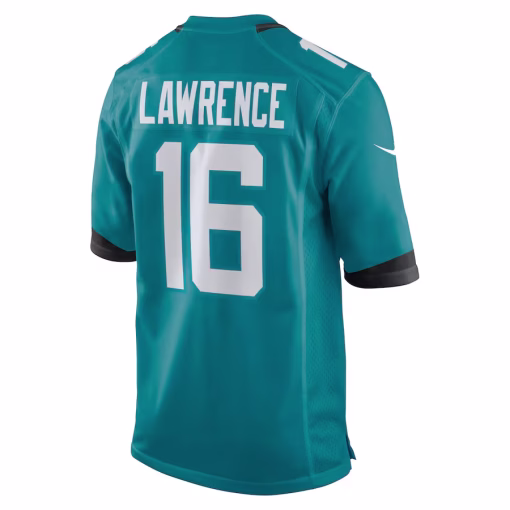 Trevor Lawrence Jacksonville Jaguars Nike Home Game Jersey – Teal - Image 3