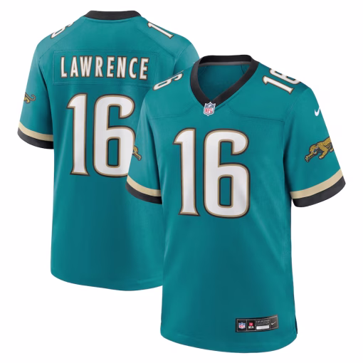 Trevor Lawrence Jacksonville Jaguars Nike Prowler Throwback Player Game Jersey – Teal