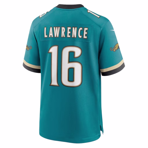 Trevor Lawrence Jacksonville Jaguars Nike Prowler Throwback Player Game Jersey – Teal - Image 3
