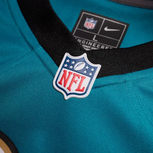 Trevor Lawrence Jacksonville Jaguars Nike Prowler Throwback Player Game Jersey – Teal - Image 4