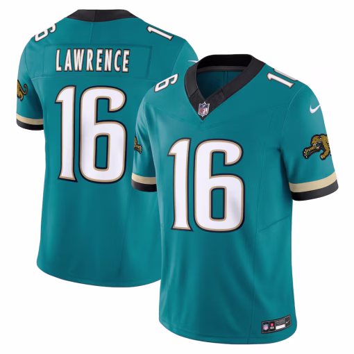 Trevor Lawrence Jacksonville Jaguars Nike Prowler Throwback Vapor F.U.S.E. Limited Jersey – Teal