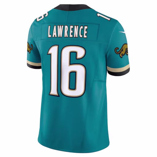 Trevor Lawrence Jacksonville Jaguars Nike Prowler Throwback Vapor F.U.S.E. Limited Jersey – Teal - Image 3