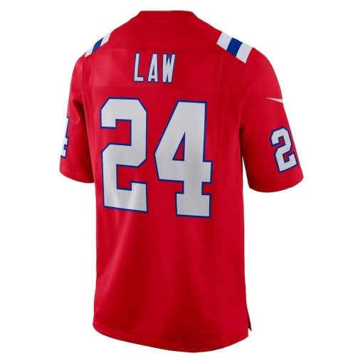 Ty Law New England Patriots Nike Retired Player Alternate Game Jersey – Red - Image 3