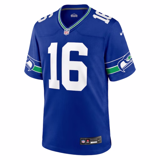 Tyler Lockett Seattle Seahawks Nike Throwback Player Game Jersey – Royal - Image 2