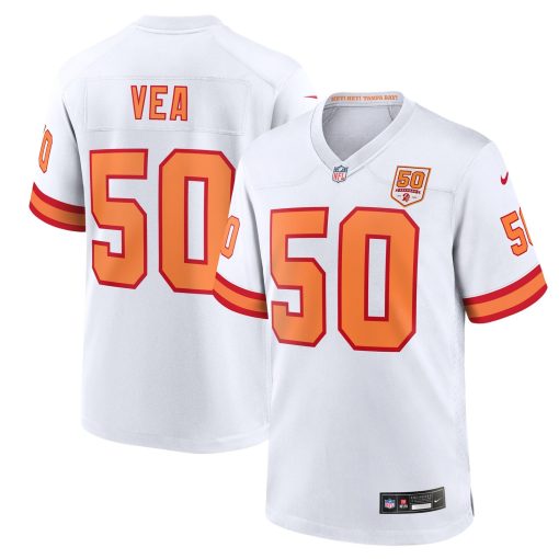 Vita Vea ’76 Tampa Bay Buccaneers Nike 50th Season Game Jersey – White