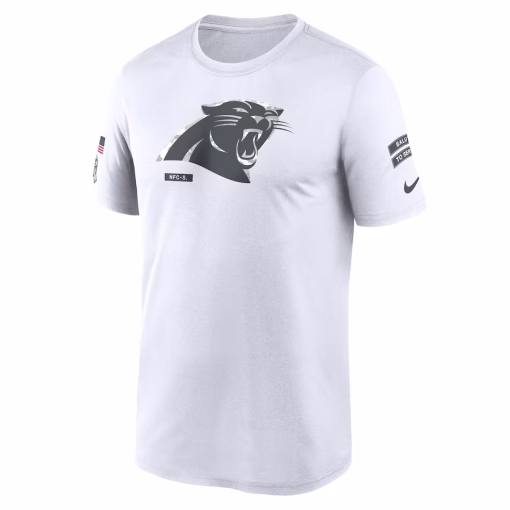 Carolina Panthers Nike 2024 Salute To Service Legend Performance T-Shirt – White - Image 2