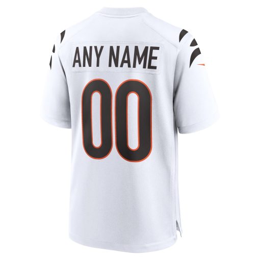 Cincinnati Bengals Nike Game Custom Jersey – White - Image 3