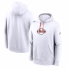 Cleveland Browns Nike 2023 Sideline Club Alternate Tri-Blend Pullover Hoodie – White
