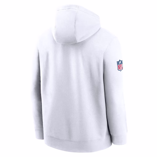 Cleveland Browns Nike 2023 Sideline Club Alternate Tri-Blend Pullover Hoodie – White - Image 3