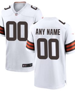 Cleveland Browns Nike Custom Game Jersey – White