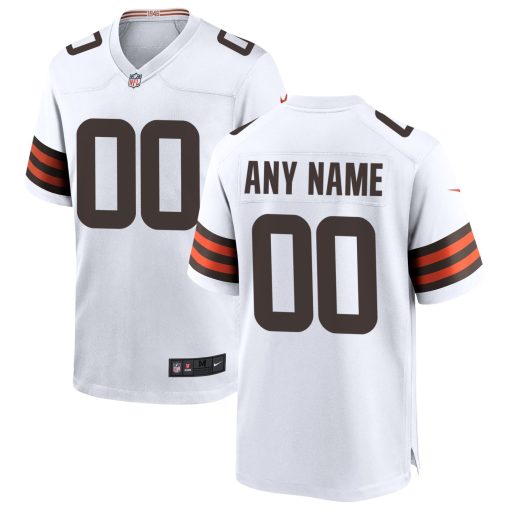 Cleveland Browns Nike Custom Game Jersey – White
