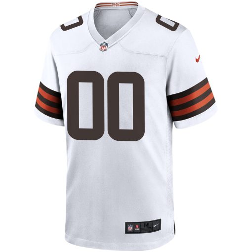 Cleveland Browns Nike Custom Game Jersey – White - Image 2