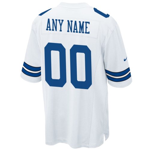 Dallas Cowboys Nike Custom Game Jersey – White - Image 3